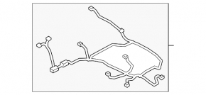 Ford Escape MK3 17-19 rear bumper wiring harness for parking sensors