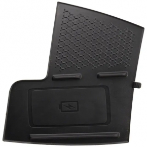Ford Bronco Sport 21-25 center console mat for wireless charging, black rubber