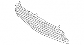 Lower grille of the front bumper Mercedes CLA 14-16 pre-restored