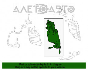 Exhaust manifold with catalytic converter front Honda Accord 13-17 3.5