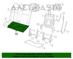 Rear seat 2nd row Dodge Journey 11-19 cloth black