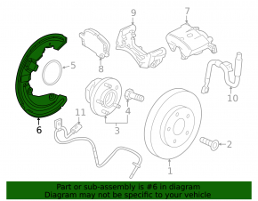 Brake Disc Cover Front Right Cadillac ATS 13-18 awd