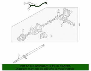 Mitsubishi Outlander 22-26 rear axle breather pipe