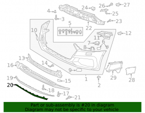 Front bumper bracket left Audi A7 19-25 S-line