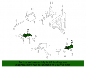 Right headlight washer nozzle Audi Q7 4L 10-15