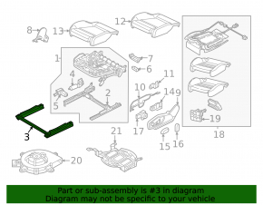 Driver's seat bracket for Audi Q7 16-19