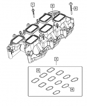 Intake manifold lower part Dodge Durango 11-15 3.6