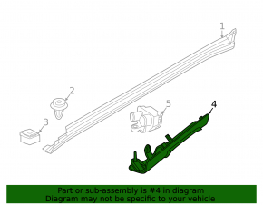 Left sill light module bracket for BMW X3 G01 18-24 M Sport