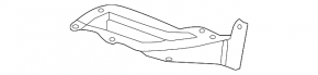 Front bumper mudguard left Nissan Rogue 21-24