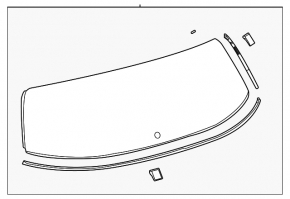 Rear glass of the trunk door Toyota Sienna 21-25