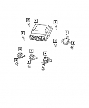SRS airbag module computer airbags Dodge Challenger 15-
