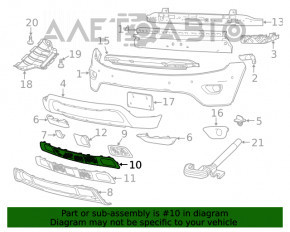 Lower grille of the front bumper Jeep Grand Cherokee WK2 17-21 closed