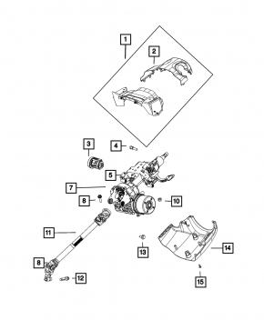 Steering column EUR Jeep Compass 22- with cardan joint