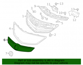 Acura ILX 13-15 pre-rest grille molding