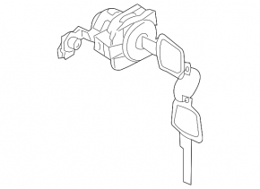 Front left door lock cylinder Nissan Rogue Sport 17-19