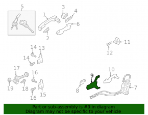 Front left door lock bracket Hyundai Ioniq 17-22