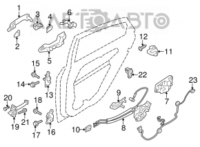 Hyundai Sonata 11-14 right outer front door handle