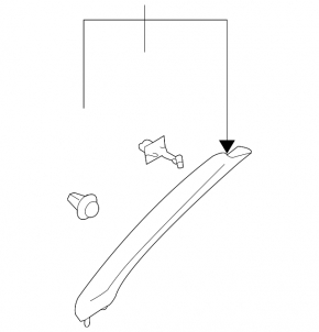 Subaru Forester 14-18 SJ front pillar trim, upper left, gray