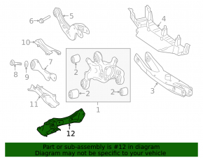 Mercedes A-class V177 19-22 right rear longitudinal control arm with bracket