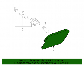 Left turn signal repeater on the wing Mercedes W212 10-13
