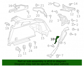 Rear pillar trim lower left Mercedes GLC 16-22 beige, small