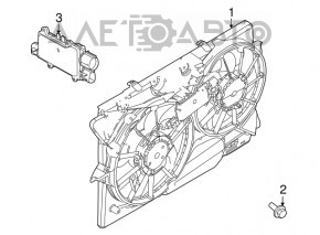 Diffuser radiator shroud bare Ford Flex 09-12