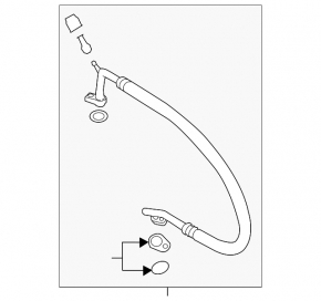 Air conditioning hose compressor-heater first Ford Fusion mk5 13-16 2.0T 2.5 type 1 without cap