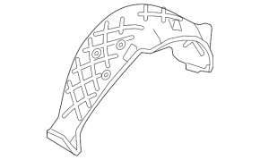Rear left fender liner for Land Rover Range Rover 13-21