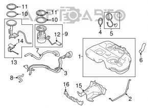 Nissan Murano z51 09-12 fuel filler neck