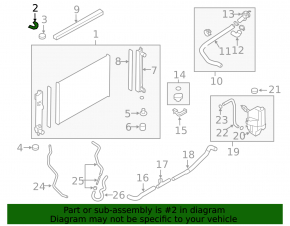 Radiator bracket upper left Nissan Altima 13-18