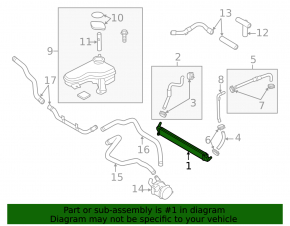 Kia Optima 11-15 hybrid inverter cooling radiator