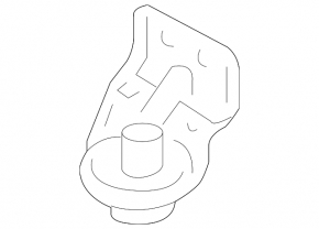 Upper right radiator mount for Hyundai Santa FE Sport 13-18 (rubber + metal)