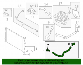 Lower cooling hose Hyundai Tucson 22-25 2.5
