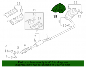 Hyundai Sonata 11-15 Rear Exhaust Muffler Heat Shield