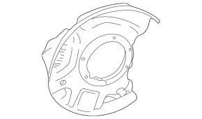 Front right brake disc cover for Lexus LX 98-07