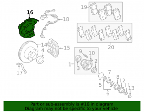 Front right brake disc cover for Lexus LX 98-07