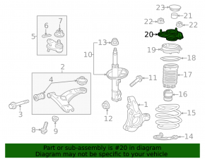 Front left shock absorber support for Toyota Prius 2023-2026