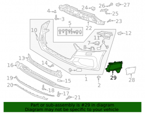 Front bumper air duct left Audi A7 19-25 inner part, S-Line