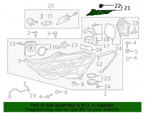 Front right fender lining Audi A7 19-25