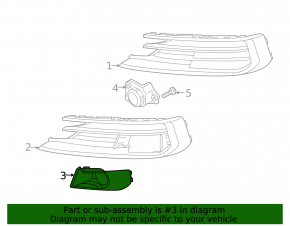Right front bumper grille trim for Audi A8 19-21