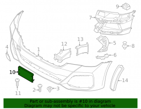 BMW 5 G30 21-23 Front Bumper License Plate Frame for M Sport
