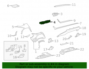 Lexus ES250 ES300h ES350 19-21 Front Panel Air Vent Deflector, Central