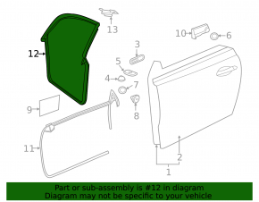 Door seal front left VW Beetle 12-19
