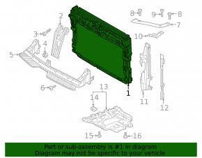 TV panel radiator VW Tiguan 18- broken mount