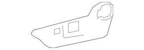 Side pad driver's seat left Toyota Prius 50 Prime 18-22 black, for electric and memory seats