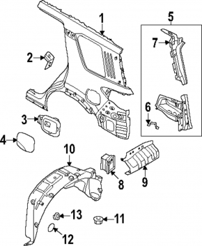Rear left wing Nissan Pathfinder 22-25