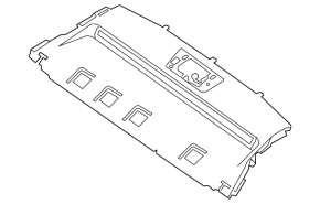 Rear shelf Nissan Maxima A36 16-23 black for curtain