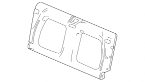 Upper backrest of the rear row of seats 2 row Honda CRZ 11-16 black, scratches