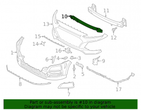 Front Bumper Absorber Hyundai Kona 18-21 1.6, 2.0