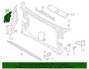 Radiator deflector left Audi A5 F5 20- 2.0T small